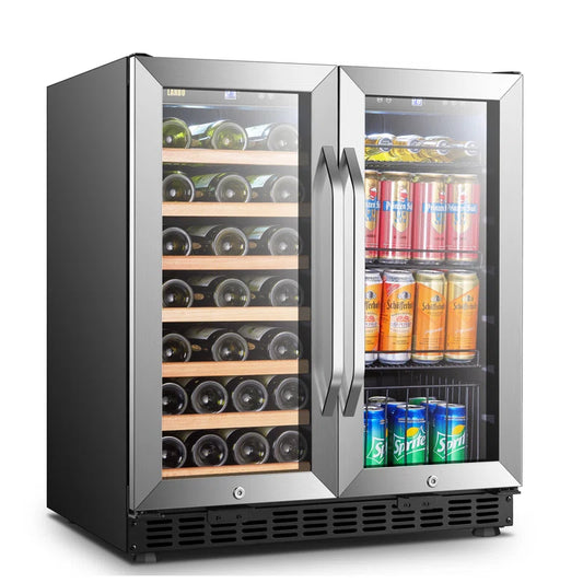 30&quot; 31 Bottle and 76 Can Dual Zone Freestanding Wine and Beverage Refrigerator