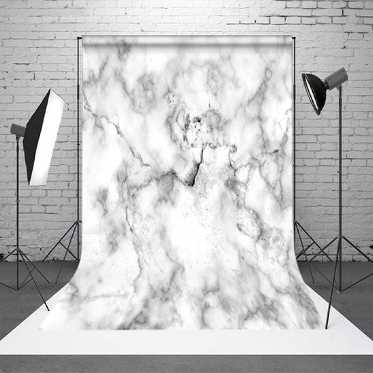 Aperturee Abstract White Grey Marbled Photo Booth Backdrop