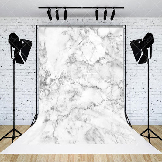 Aperturee Abstract White Grey Marbled Print Photo Backdrop