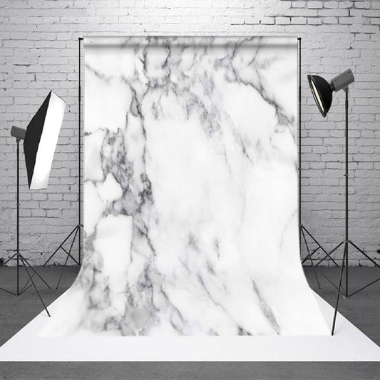 Aperturee Artistic White Grey Marbled Pattern Photo Backdrop