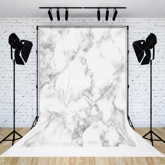 Aperturee Blurry White Grey Marbled Texture Photo Backdrop
