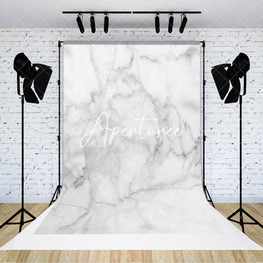Aperturee Modern White Black Marbled Texture Pattern Backdrop