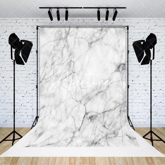 Aperturee Natural White Grey Marble Texture Photo Backdrop