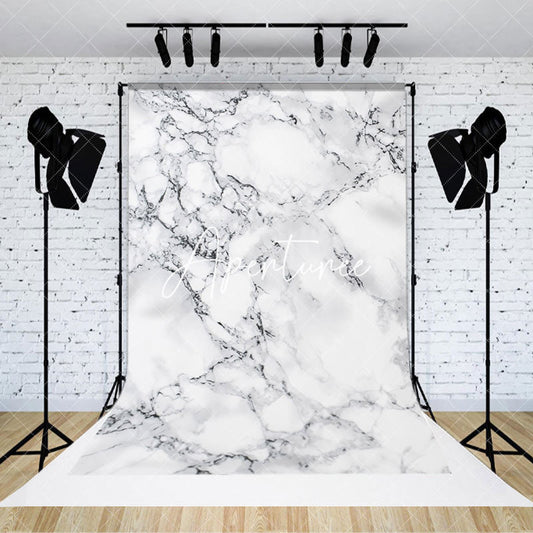 Aperturee Uneven White Black Marble Texture Photo Backdrop