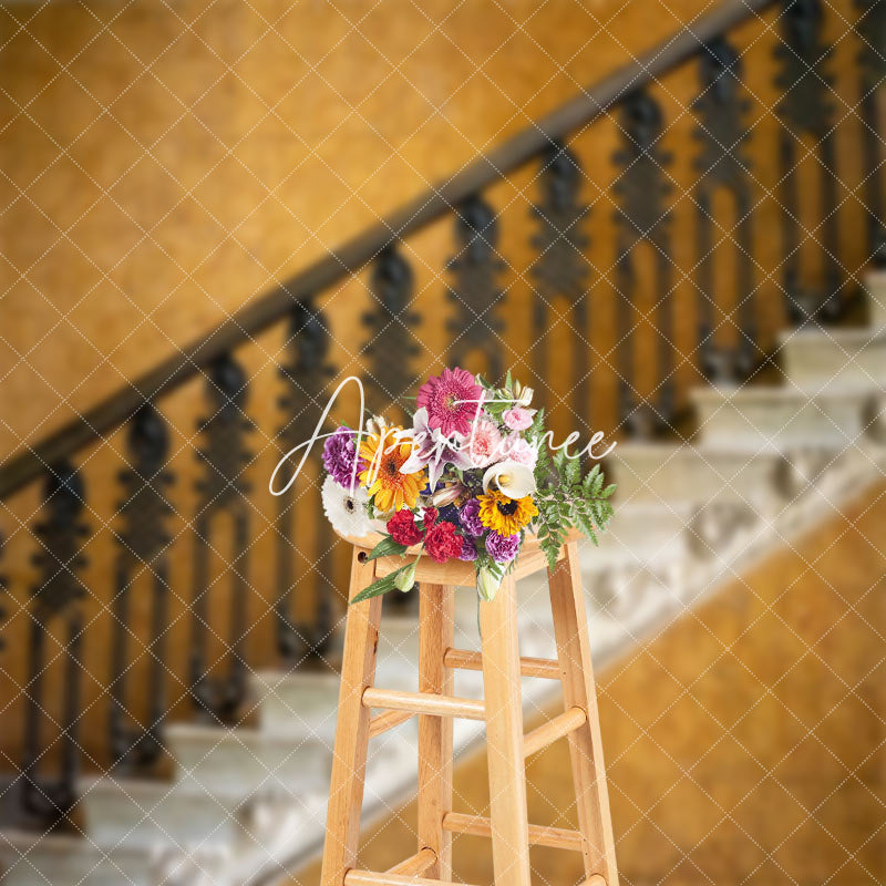 Retro Marble Texture Staircase Photography Backdrop