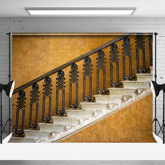 Retro Marble Texture Staircase Photography Backdrop